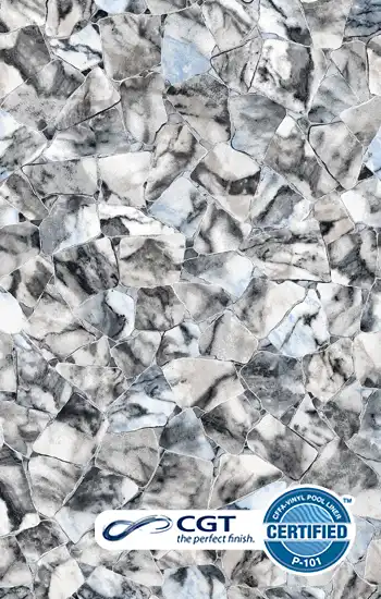 Toile vinyle Carrara Marble Covertech — Piscines Lanaudière